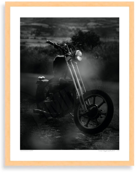 Custom Chopper S (380mm x 297) / Wood Frame (Printed on Fine Art Paper) / No Mount