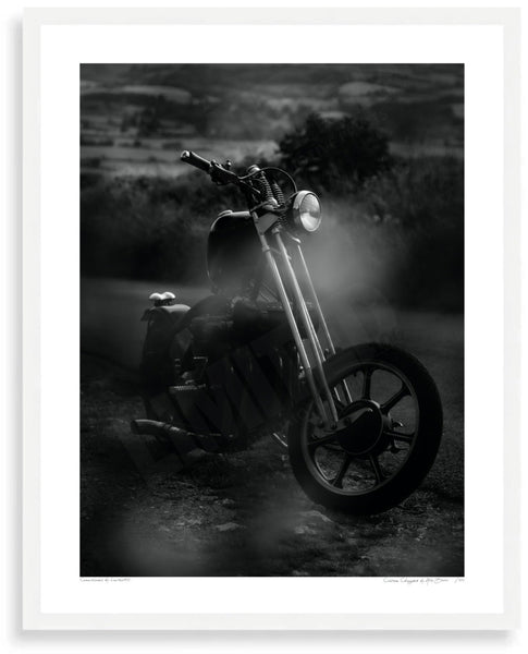 Custom Chopper S (380mm x 297) / White Wood Frame (Printed on Fine Art Paper) / No Mount