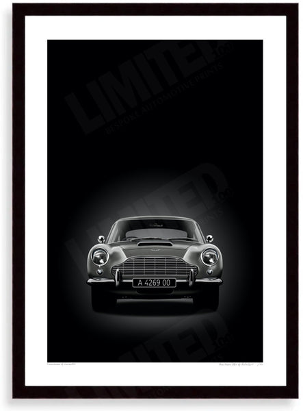 Aston Martin DB5 A 4269 00 (Type C) A3 (297 x 420 mm / 11.7 x 16.5 in) / Black Wood Frame (Printed on Fine Art Paper)