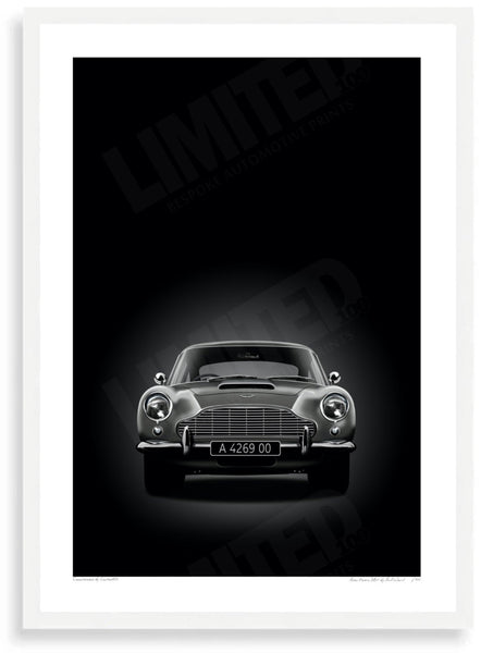 Aston Martin DB5 A 4269 00 (Type C) A3 (297 x 420 mm / 11.7 x 16.5 in) / White Wood Frame (Printed on Fine Art Paper)