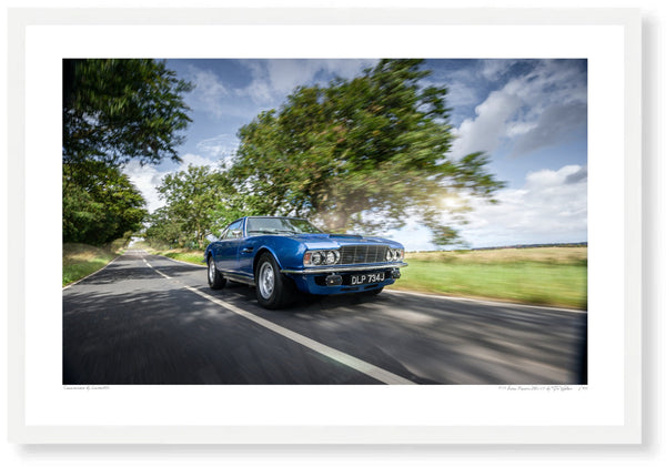 1971 Aston Martin DBS V8 S (420 x 279 mm) / White Wood Frame (Printed on Fine Art Paper) / No Mount