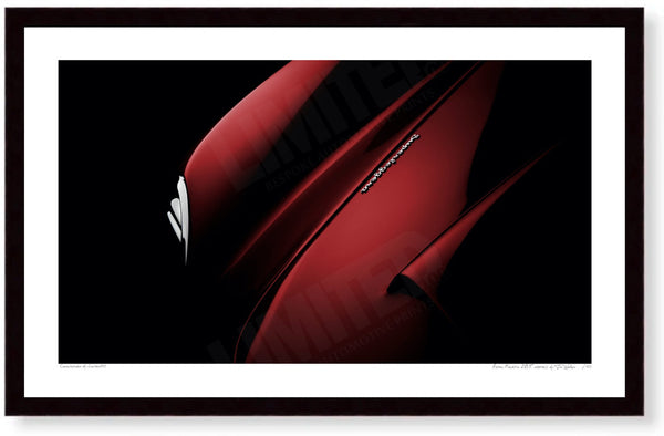 Aston Martin DB5 detail S (420mm x 259) / Black Wood Frame (Printed on Fine Art Paper) / No Mount