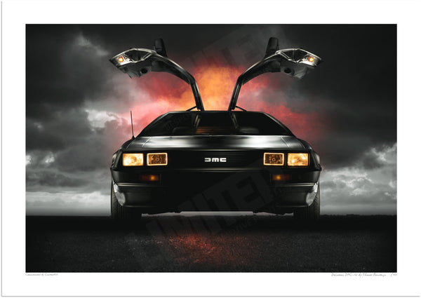 DeLorean DMC-12 A3 (297 x 420 mm / 11.7 x 16.5 in) / Print-Only (Fine Art Paper) / No Mount