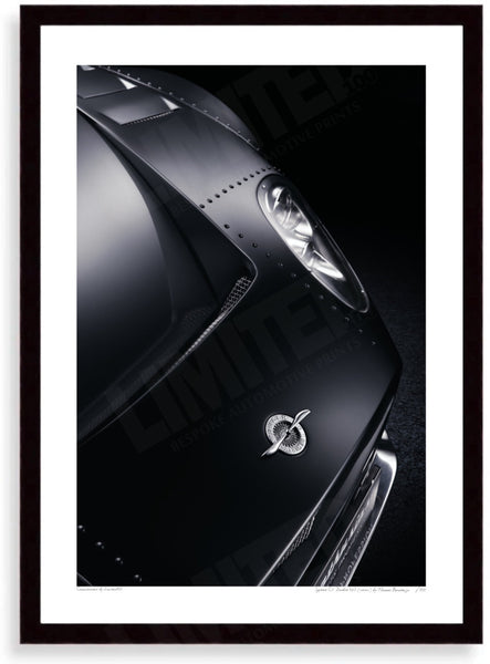 Spyker C8 Double 12S (detail) A3 (297 x 420 mm / 11.7 x 16.5 in) / Black Wood Frame (Printed on Fine Art Paper) / No