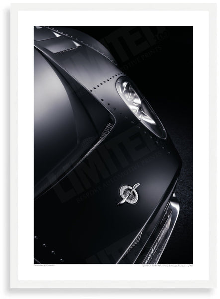 Spyker C8 Double 12S (detail) A3 (297 x 420 mm / 11.7 x 16.5 in) / White Wood Frame (Printed on Fine Art Paper) / No