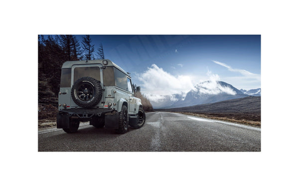 Land Rover Defender 90 in Scotland S (420mm x 222) / Aluminium Composite / No Mount