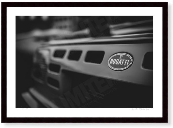 1994 Bugatti EB110 GT A3 (297 x 420 mm / 11.7 x 16.5 in) / Black Wood Frame (Printed on Fine Art Paper) / No Mount