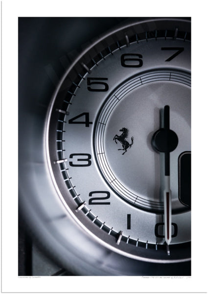 Ferrari 812 GTS rev counter A3 (297 x 420 mm / 11.7 x 16.5 in) / Print-Only (Fine Art Paper) / No Mount