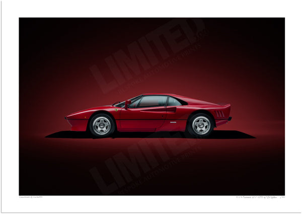 1984 Ferrari 288 GTO A3 (297 x 420 mm / 11.7 x 16.5 in) / Print-Only (Fine Art Paper) / No Mount