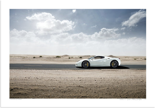Ferrari 488 Spider in Dubai S (420mm x 291) / Print-Only (Fine Art Paper) / No Mount