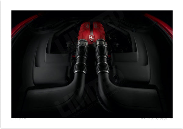 Ferrari California Engine A3 (297 x 420 mm / 11.7 x 16.5 in) / Print-Only (Fine Art Paper) / No Mount
