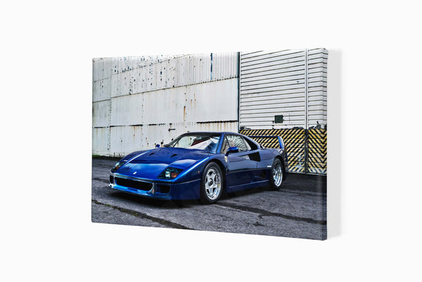 Ferrari F40 at Bicester Heritage A3 (297 x 420 mm / 11.7 x 16.5 in) / Canvas Print (Mounted on Wood Internal Frame)