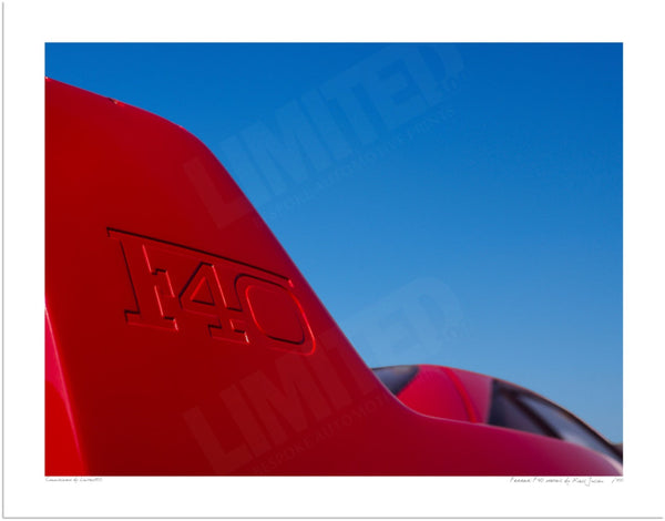 Ferrari F40 detail S (297 x 380 mm) / Print-Only (Fine Art Paper) / No Mount
