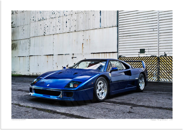 Ferrari F40 at Bicester Heritage A3 (297 x 420 mm / 11.7 x 16.5 in) / Print-Only (Fine Art Paper) / No Mount