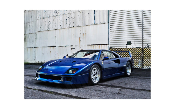 Ferrari F40 at Bicester Heritage A3 (297 x 420 mm / 11.7 x 16.5 in) / Aluminium Composite / No Mount