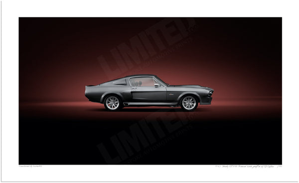 1967 Shelby GT500 ’Eleanor’ side profile S (420 x 255 mm) / Print-Only (Fine Art Paper) / No Mount