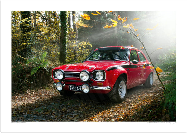 Ford Escort Mexico A3 (297 x 420 mm / 11.7 x 16.5 in) / Print-Only (Fine Art Paper) / No Mount