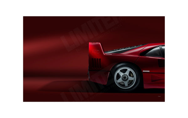 Ferrari F40 (side profile) S (420mm x 253) / Aluminium Composite / No Mount