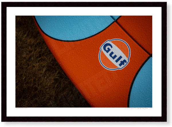 1991 GTD Ford GT40 Coupé A3 (297 x 420 mm / 11.7 x 16.5 in) / Black Wood Frame (Printed on Fine Art Paper) / No Mount