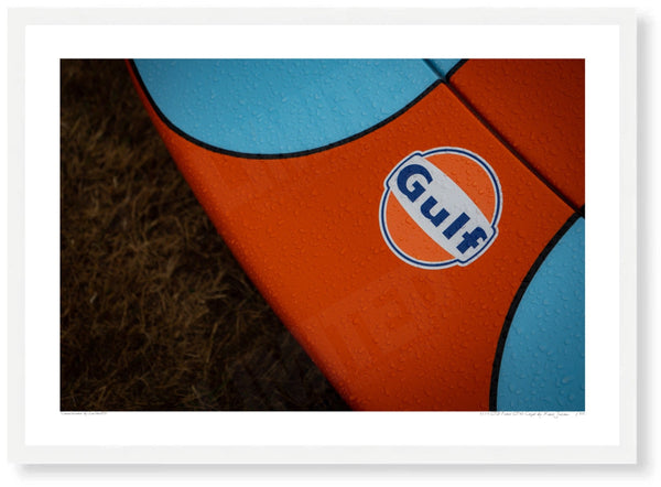 1991 GTD Ford GT40 Coupé A3 (297 x 420 mm / 11.7 x 16.5 in) / White Wood Frame (Printed on Fine Art Paper) / No Mount