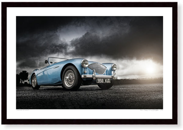 Austin-Healey 100/4 S (283 x 420 mm) / Black Wood Frame (Printed on Fine Art Paper) / No Mount