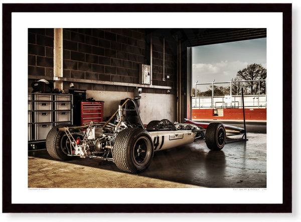 1968 Lotus 41X (rear) A3 (297 x 420 mm / 11.7 x 16.5 in) / Black Wood Frame (Printed on Fine Art Paper) / No Mount