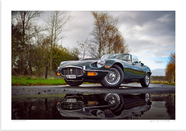 Jaguar E-Type V12 (Series 3 roadster) A3 (297 x 420 mm / 11.7 x 16.5 in) / Print-Only (Fine Art Paper) / No Mount