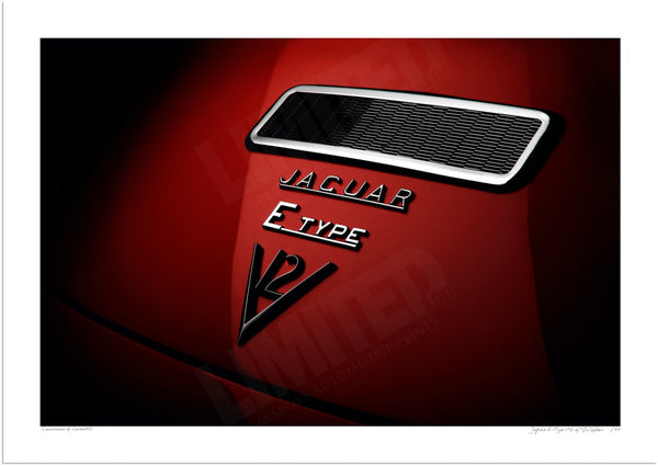 Jaguar E-Type V12 A3 (297 x 420 mm / 11.7 x 16.5 in) / Print-Only (Fine Art Paper) / No Mount