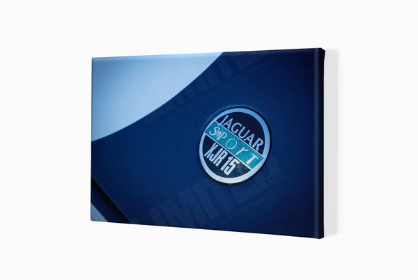 Jaguar XJR-15 A3 (297 x 420 mm / 11.7 x 16.5 in) / Canvas Print (Mounted on Wood Internal Frame) / No Mount