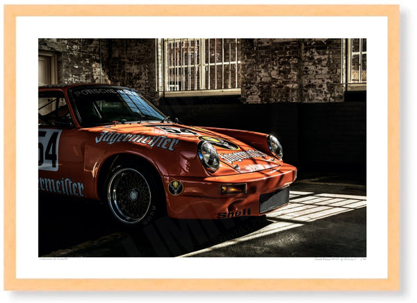 Porsche Kremer 911 RSR at Bicester Heritage A3 (297 x 420 mm / 11.7 x 16.5 in) / Wood Frame (Printed on Fine Art Paper)