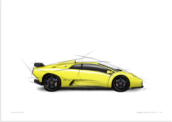 Lamborghini Diablo GT A3 (297 x 420 mm / 11.7 x 16.5 in) / Print-Only (Fine Art Paper) / No Mount
