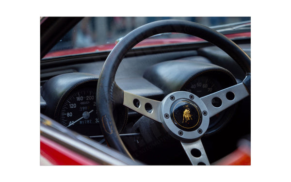 Lamborghini Miura (cockpit) A3 (297 x 420 mm / 11.7 x 16.5 in) / Aluminium Composite / No Mount