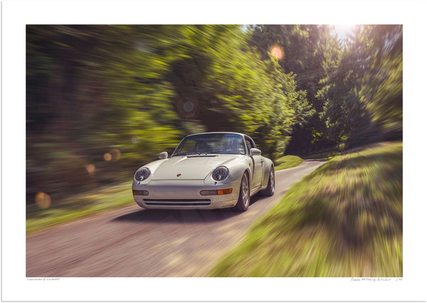 Porsche 911 (993) Carrera at Prescott Hill Climb A3 (297 x 420 mm / 11.7 x 16.5 in) / Print-Only (Fine Art Paper) / No