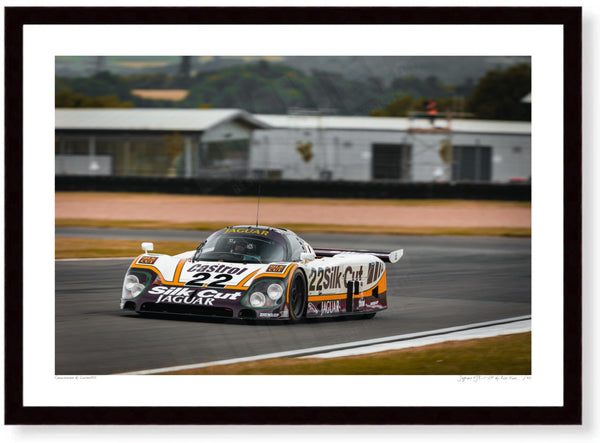 Jaguar XJR-9 LM A3 (297 x 420 mm / 11.7 x 16.5 in) / Black Wood Frame (Printed on Fine Art Paper) / No Mount