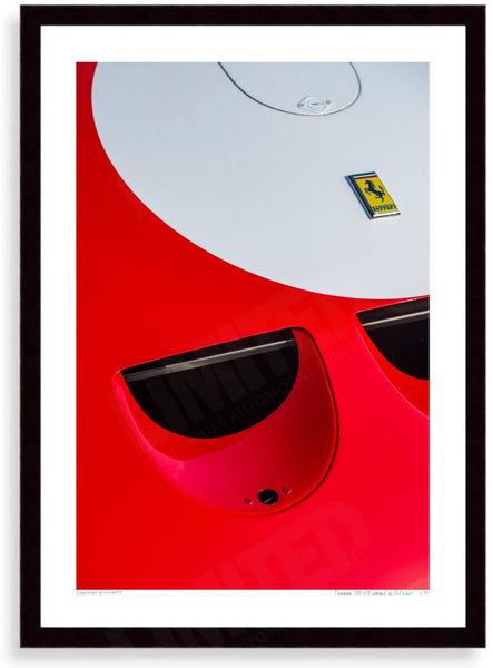 Ferrari 330 LMB detail A3 (297 x 420 mm / 11.7 x 16.5 in) / Black Wood Frame (Printed on Fine Art Paper) / No Mount