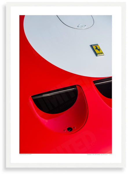 Ferrari 330 LMB detail A3 (297 x 420 mm / 11.7 x 16.5 in) / White Wood Frame (Printed on Fine Art Paper) / No Mount