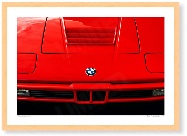 BMW M1 A3 (297 x 420 mm / 11.7 x 16.5 in) / Wood Frame (Printed on Fine Art Paper) / No Mount Posters Prints & Visual