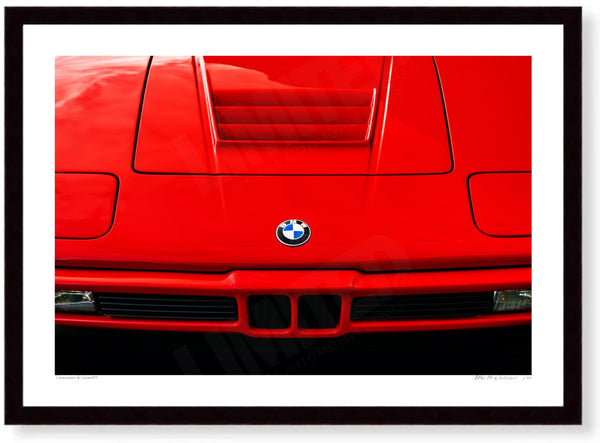 BMW M1 A3 (297 x 420 mm / 11.7 x 16.5 in) / Black Wood Frame (Printed on Fine Art Paper) / No Mount Posters Prints &
