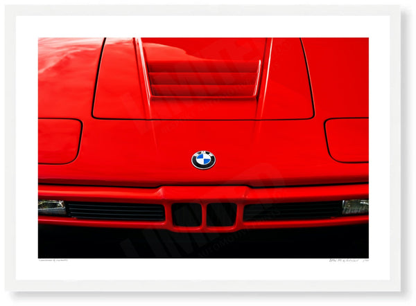 BMW M1 A3 (297 x 420 mm / 11.7 x 16.5 in) / White Wood Frame (Printed on Fine Art Paper) / No Mount Posters Prints &