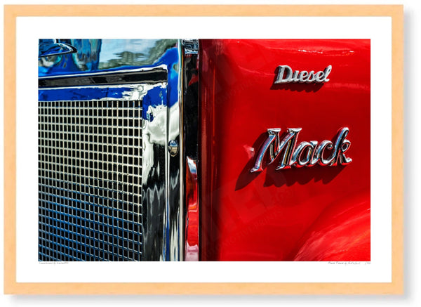 Mack Truck at Statfold Barn Railway A3 (297 x 420 mm / 11.7 x 16.5 in) / Wood Frame (Printed on Fine Art Paper) / No