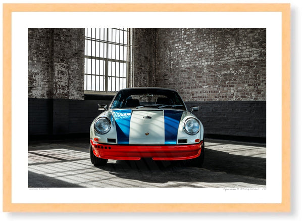 Magnus Walker Outlaw 911 ’STR 02’ at Bicester Heritage A3 (297 x 420 mm / 11.7 x 16.5 in) / Wood Frame (Printed on Fine