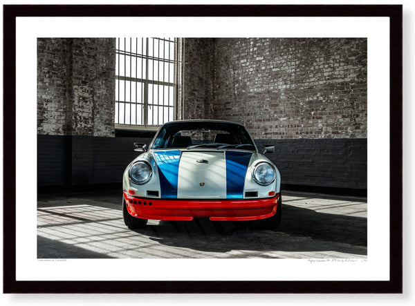 Magnus Walker Outlaw 911 ’STR 02’ at Bicester Heritage A3 (297 x 420 mm / 11.7 x 16.5 in) / Black Wood Frame (Printed