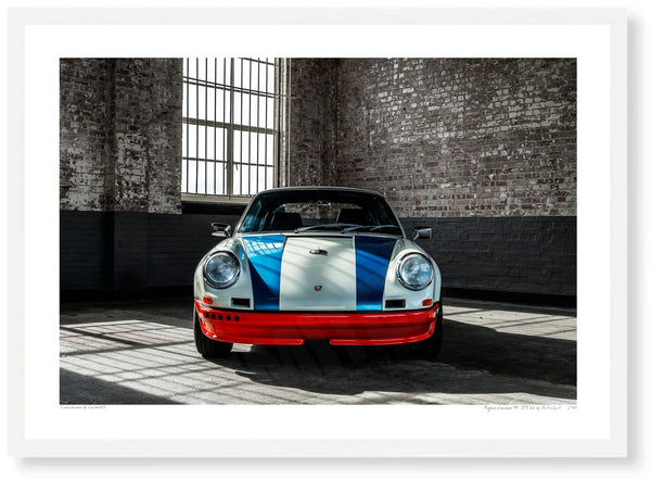 Magnus Walker Outlaw 911 ’STR 02’ at Bicester Heritage A3 (297 x 420 mm / 11.7 x 16.5 in) / White Wood Frame (Printed