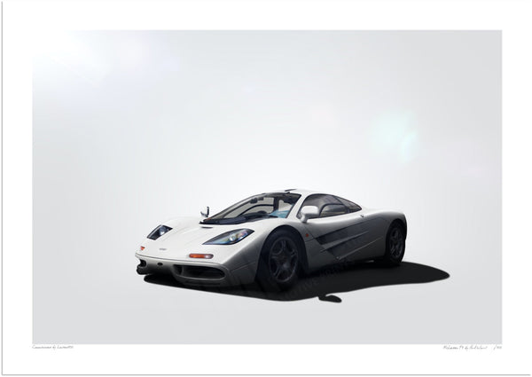 McLaren F1 (white) A3 (297 x 420 mm / 11.7 x 16.5 in) / Print-Only (Fine Art Paper) / No Mount