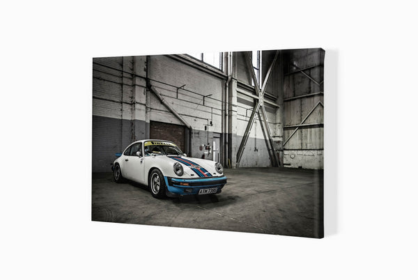1977 Porsche 911 SC A3 (297 x 420 mm / 11.7 x 16.5 in) / Canvas Print (Mounted on Wood Internal Frame) / No Mount