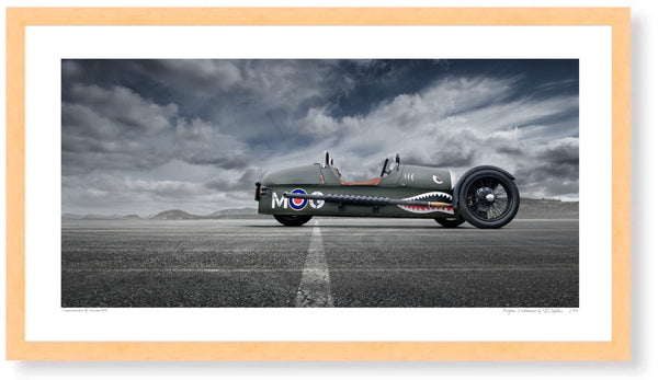 Morgan 3 Wheeler (MOG) S (420mm x 226) / Wood Frame (Printed on Fine Art Paper) / No Mount