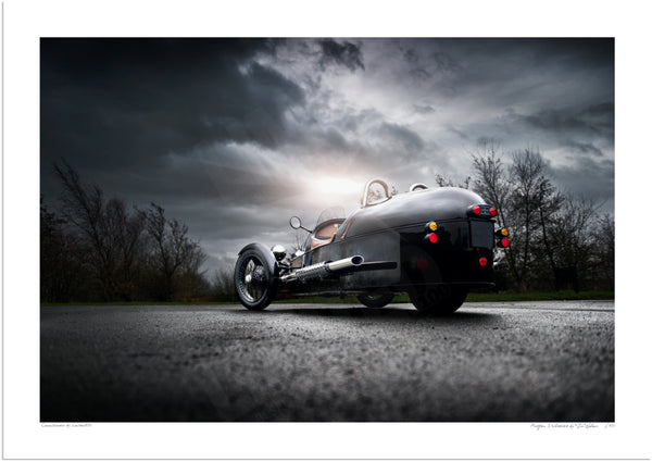 Morgan 3 Wheeler (rear) A3 (297 x 420 mm / 11.7 x 16.5 in) / Print-Only (Fine Art Paper) / No Mount