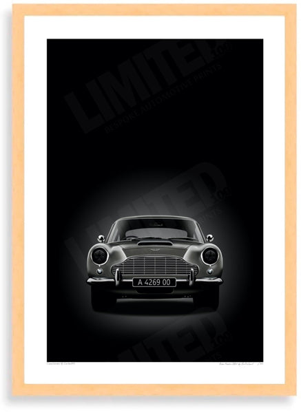 Aston Martin DB5 A 4269 00 (Type D) A3 (297 x 420 mm / 11.7 x 16.5 in) / Wood Frame (Printed on Fine Art Paper) / No