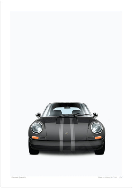 Porsche 911 Outlaw (black white) A3 (297 x 420 mm / 11.7 x 16.5 in) / Print-Only (Fine Art Paper) / No Mount
