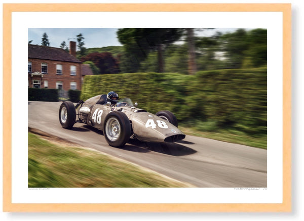 1960 BRM P48 A3 (297 x 420 mm / 11.7 x 16.5 in) / Wood Frame (Printed on Fine Art Paper) / No Mount